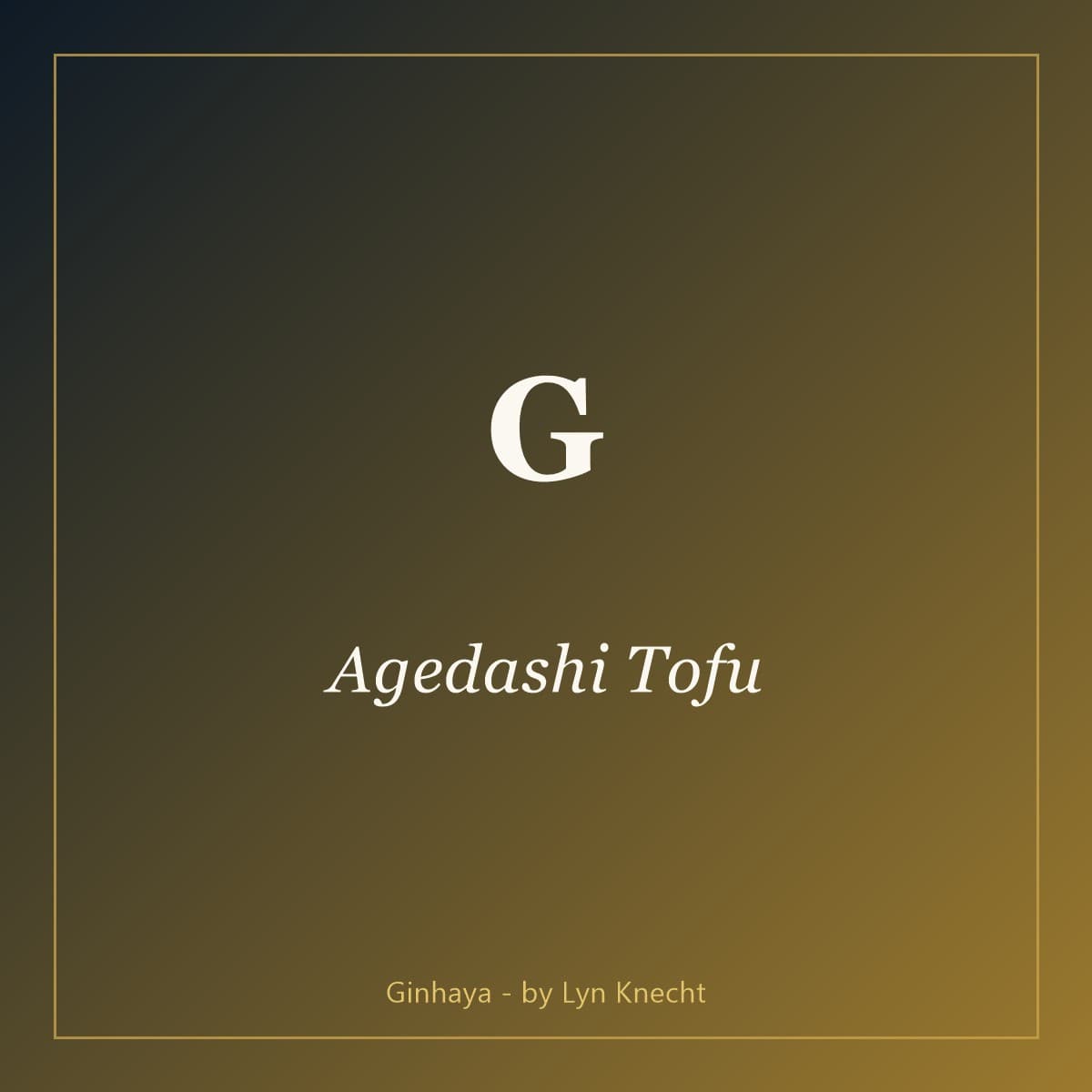 Agedashi Tofu