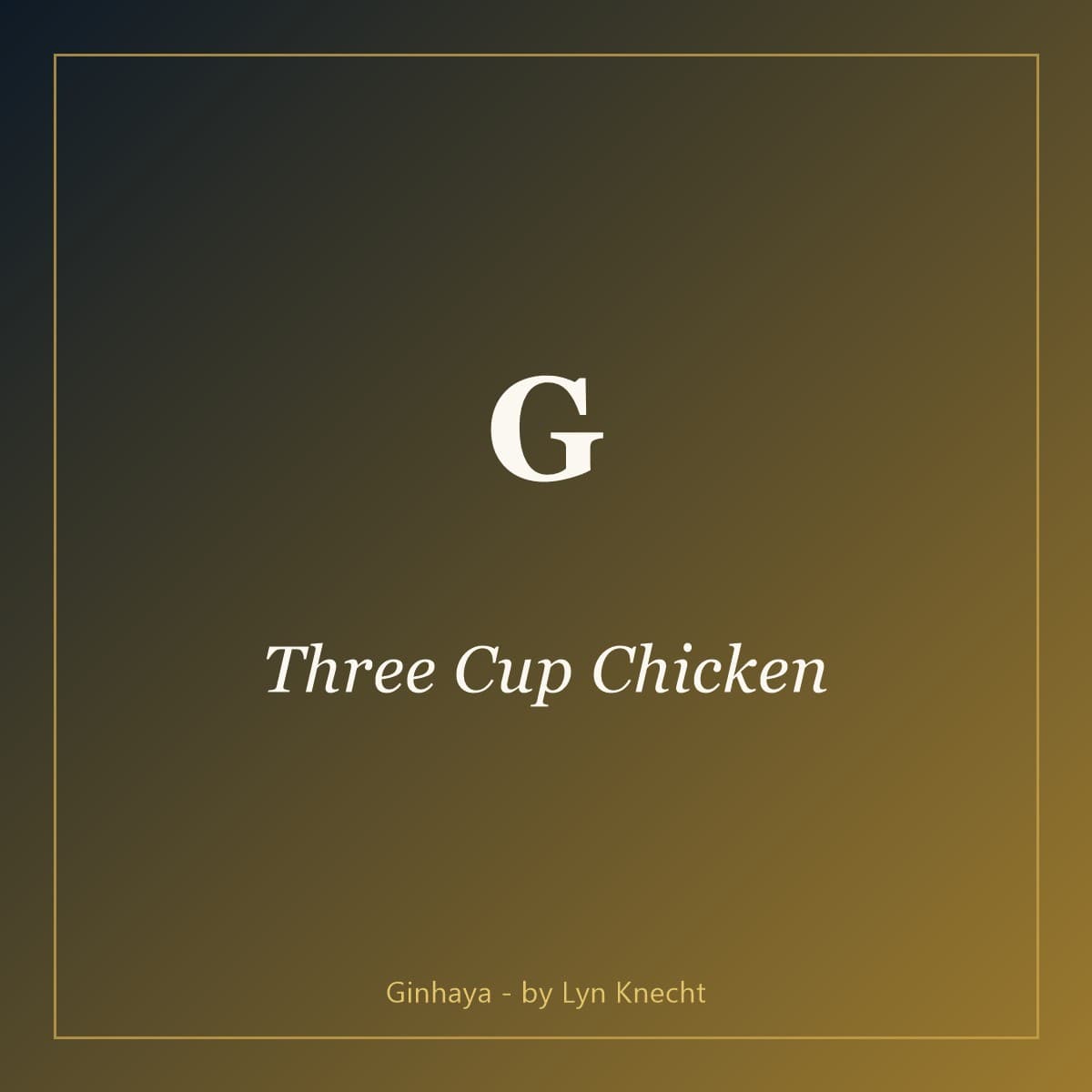 Three Cup Chicken